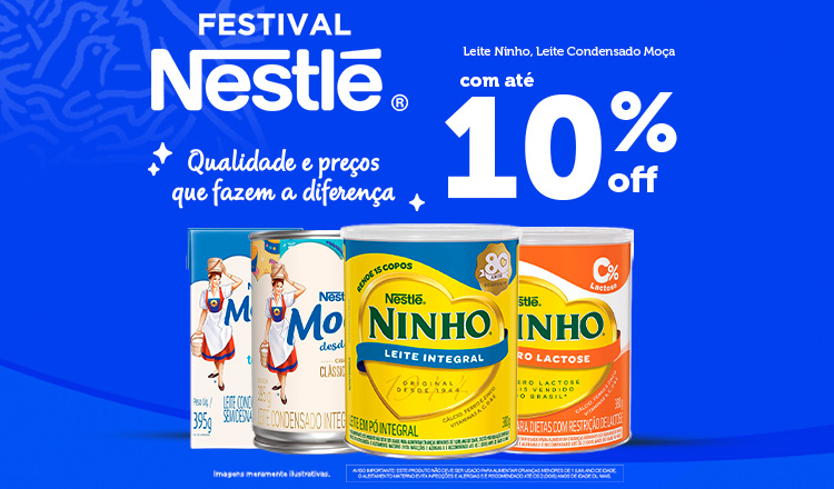 Nestlé 10% OFF até 17/05